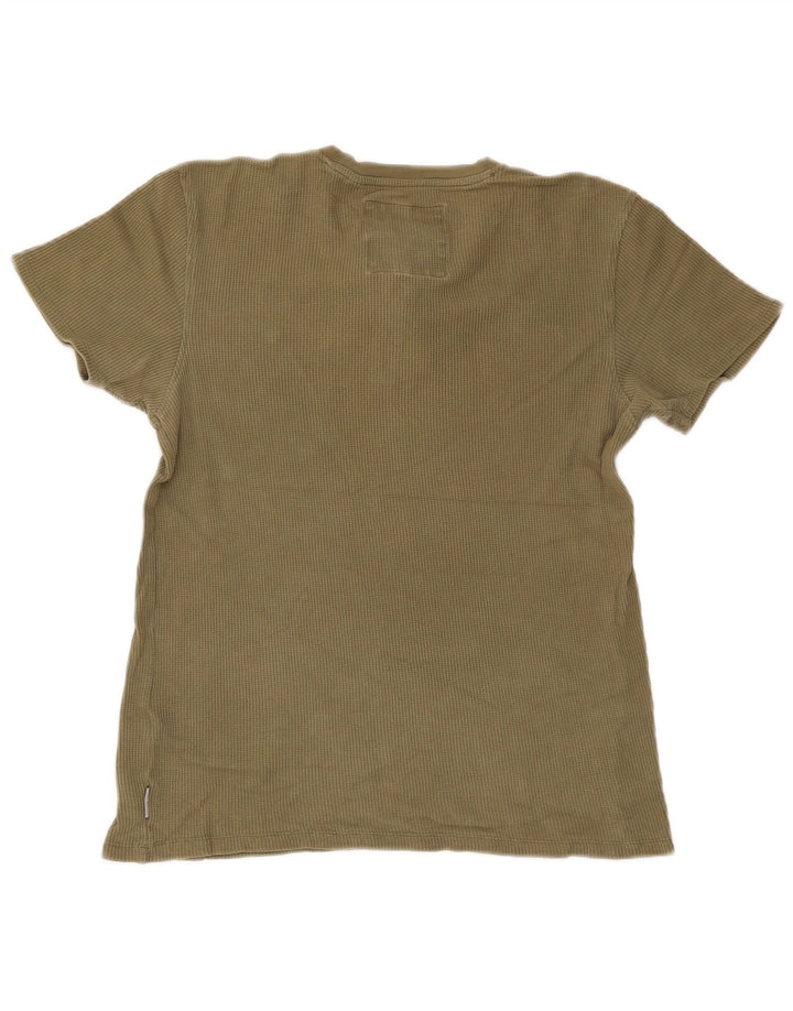 Ted Baker Mens T-Shirt Top Size 2 Small Khaki Cotton