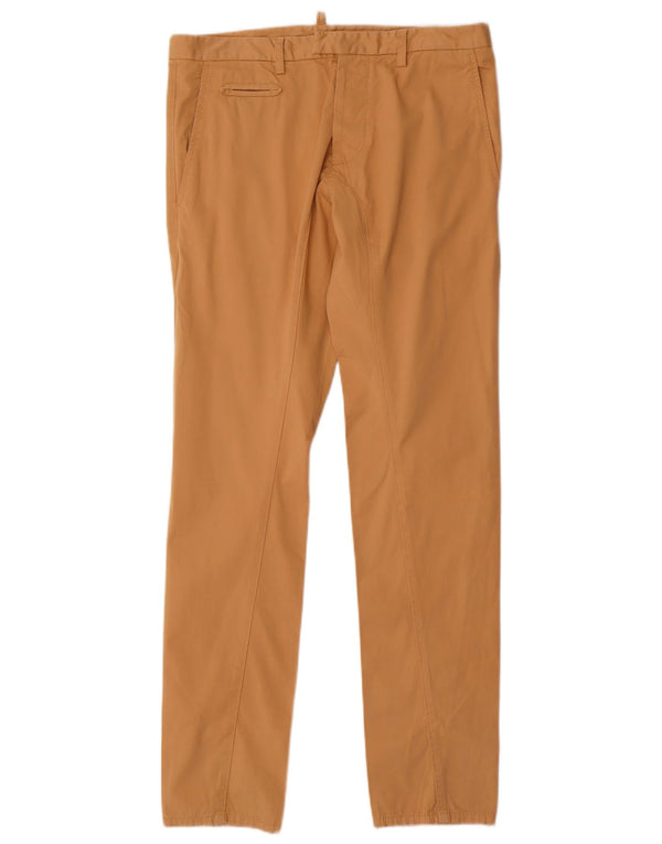 Pantaloni chino slim da donna Dsquared2 IT 46 Large W32 L32 Cotone beige