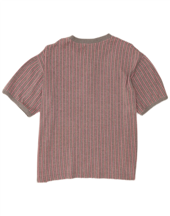 T-shirt da uomo Mustang Top XL in cotone a righe grigie