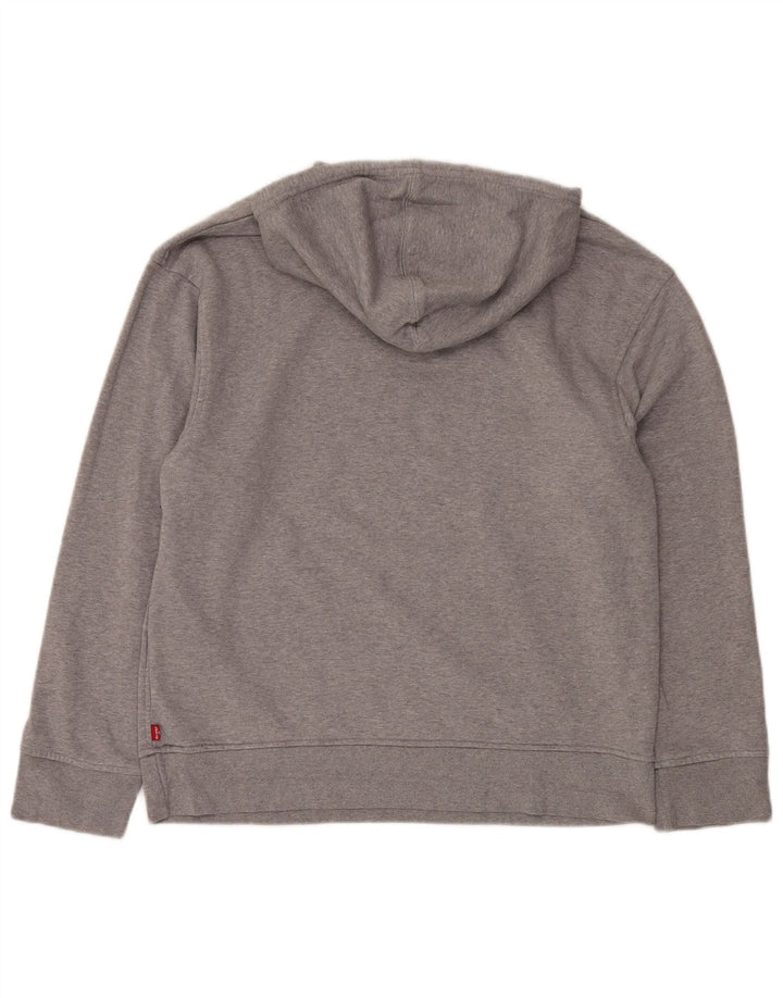 LEVI'S Felpa con cappuccio grafica rilassata da uomo in cotone grigio medio