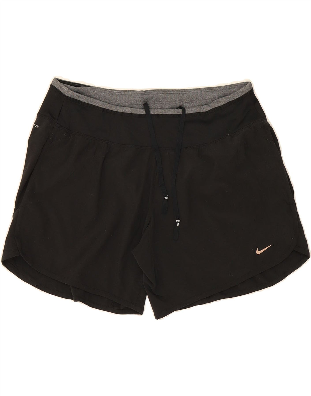 Pantaloncini sportivi NIKE Dri Fit da donna UK 14 medio nero poliestere