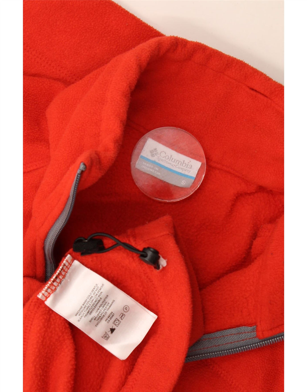 Giacca in pile da uomo Columbia UK 36 Small Rosso Poliestere