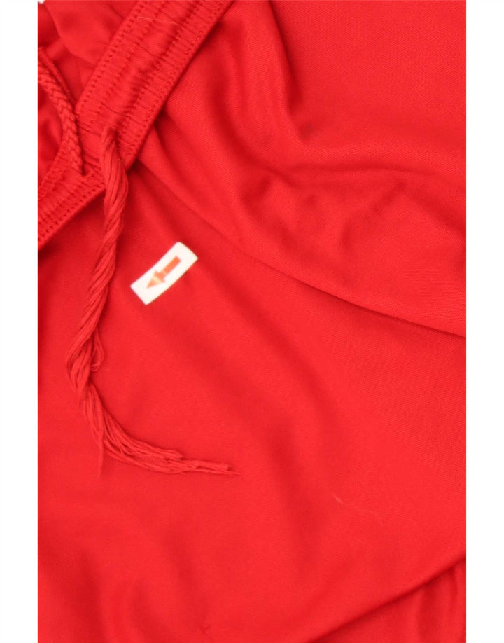 Pantaloncini sportivi Adidas Climalite da uomo piccoli in poliestere rosso