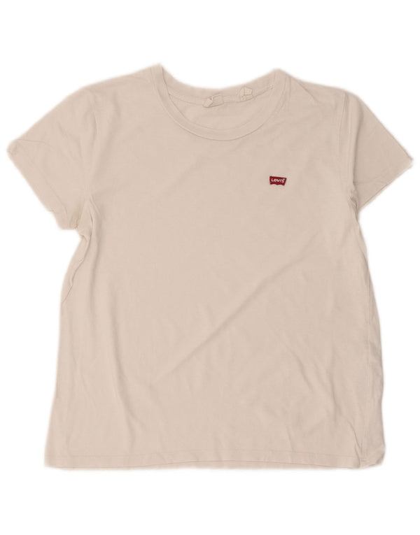 T-shirt da donna Levi's Top UK 12 cotone bianco medio