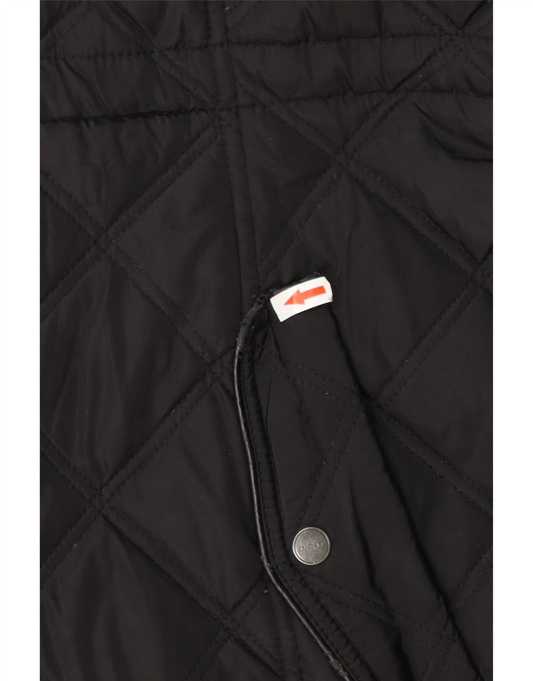 Cappotto trapuntato con cappuccio da donna DKNY UK 18 XL poliestere nero
