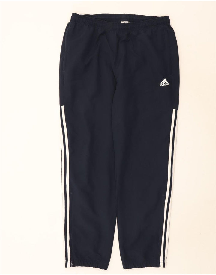 Pantaloni da tuta da uomo Adidas Large in poliestere blu navy