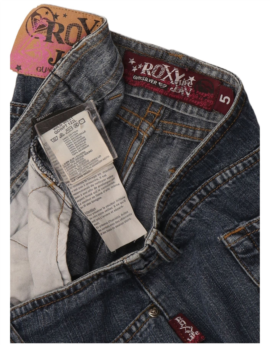Jeans Quiksilver Roxy Flared da donna US 5 medio W30 L32 cotone blu