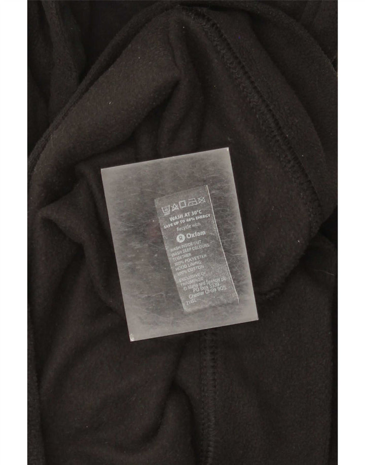 Maglione in pile con cappuccio da donna Marks & Spencer UK 16 grande poliestere nero