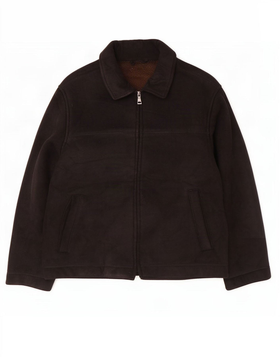 Giacca da uomo Marks & Spencer Blue Harbour Sherpa UK 40 Large Poliestere nero