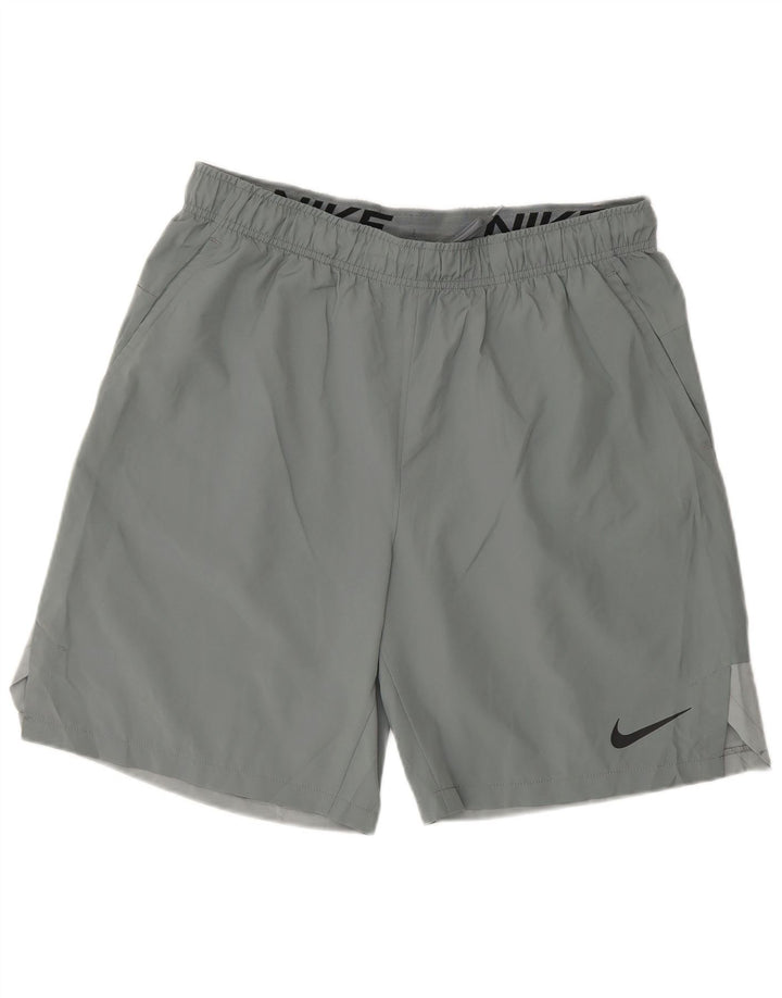 Pantaloncini sportivi Nike Dri Fit da uomo, grandi, in poliestere grigio