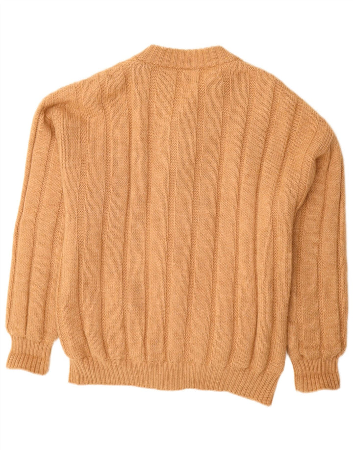 Maglione cardigan da uomo vintage grande beige