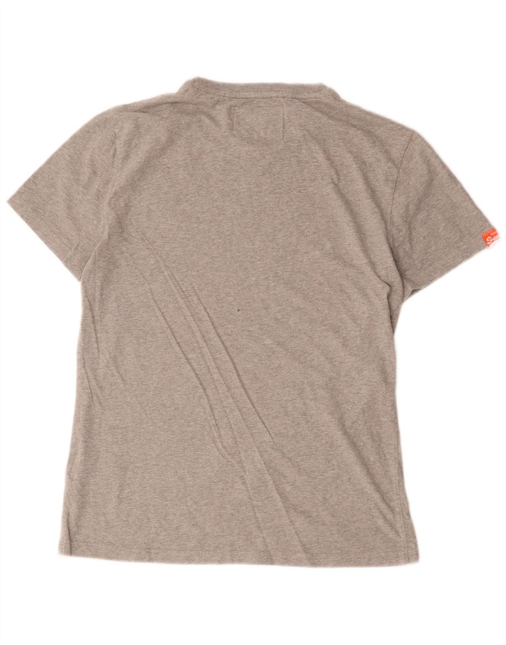 T-shirt da uomo Superdry Top in cotone grigio medio