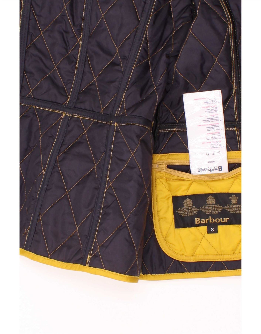 Giacca trapuntata per ragazze Barbour 5-6 anni Small Giallo Colourblock in poliammide