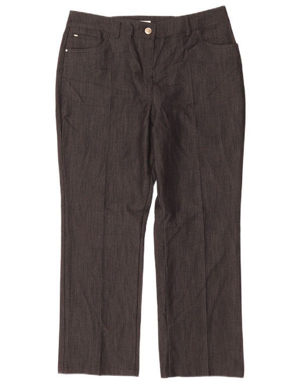 Pantaloni casual dritti da donna Marks & Spencer UK 14 Large W34 L27 Neri