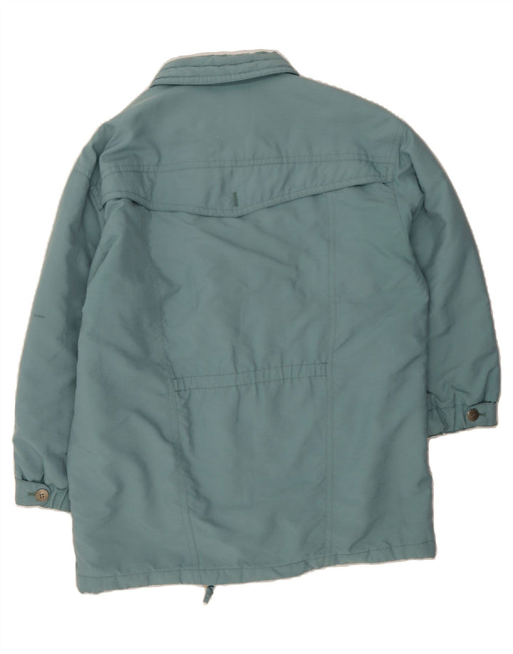 SCHERER Womens Oversized Windbreaker Coat UK 10 Small Blue Polyester Vintage Scherer and Second-Hand Scherer from Messina Hembry 