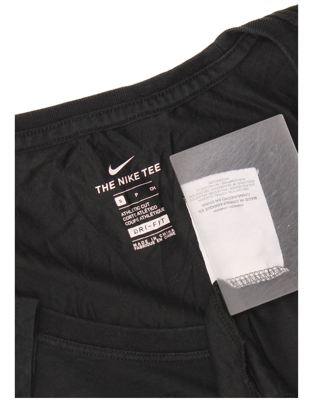 T-shirt grafica Nike da donna con taglio atletico, taglia UK 10, piccola, cotone nero