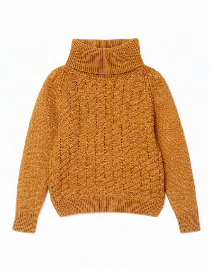 Maglione maglione a collo alto da donna Massimo Dutti UK 14 Acrilico marrone medio