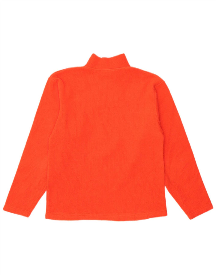 Maglione in pile da donna con collo con zip Sergio Tacchini UK 14 arancione medio