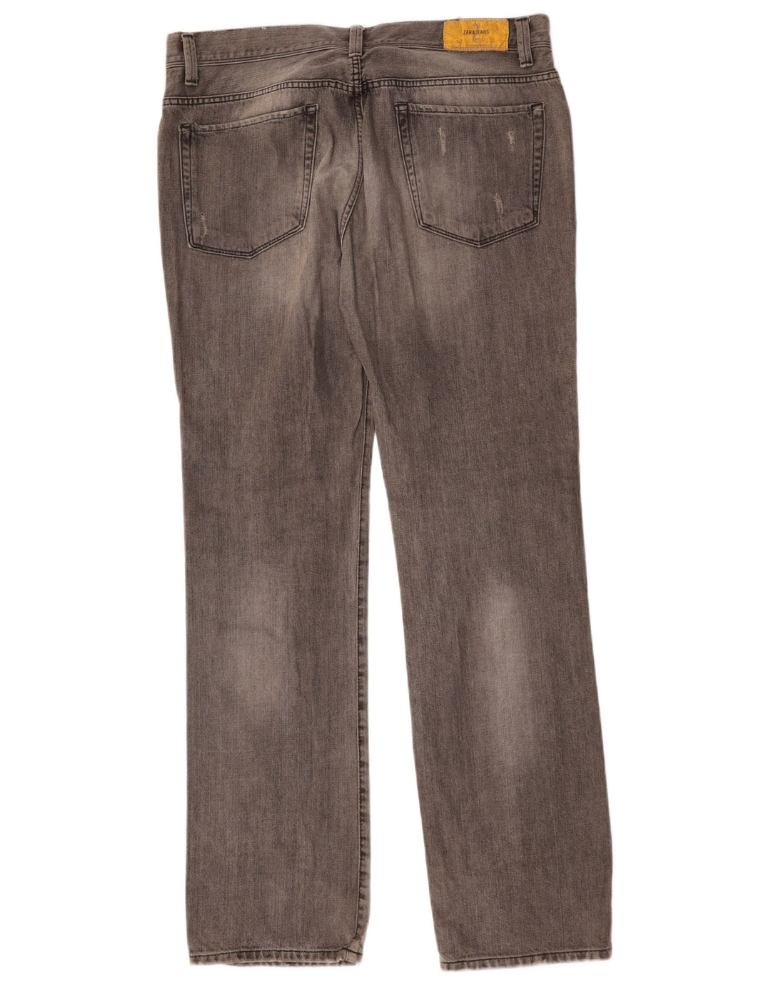 Jeans dritti da uomo Zara EU 38 Small W38 L35 Cotone grigio