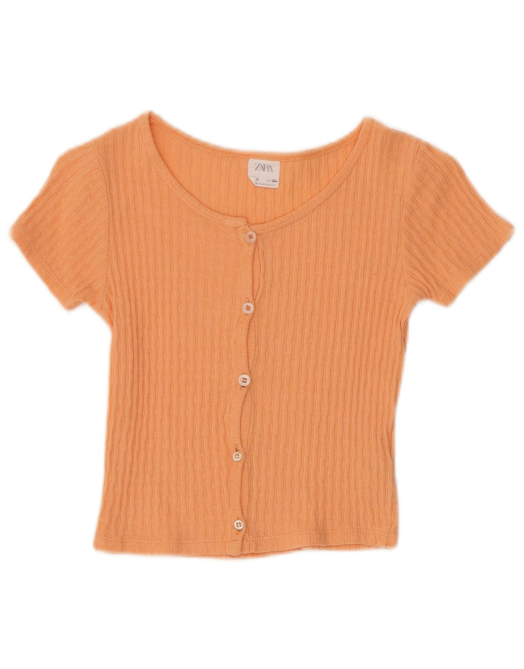 Top corto a maniche corte per bambina Zara 8-9 anni Arancione