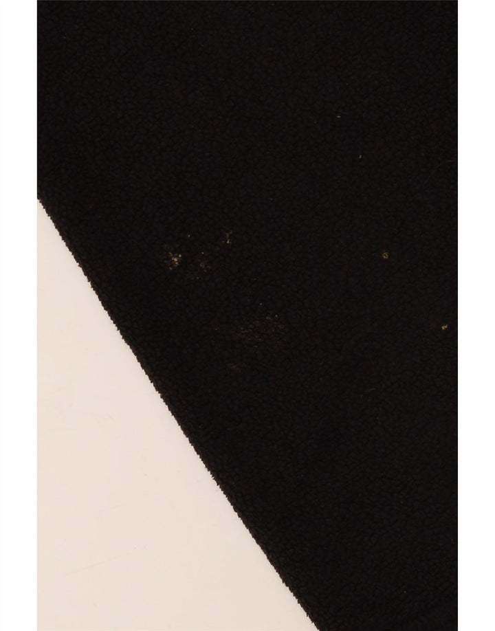 ANIMAL Maglione in pile da uomo con zip e collo, grande, in poliestere nero