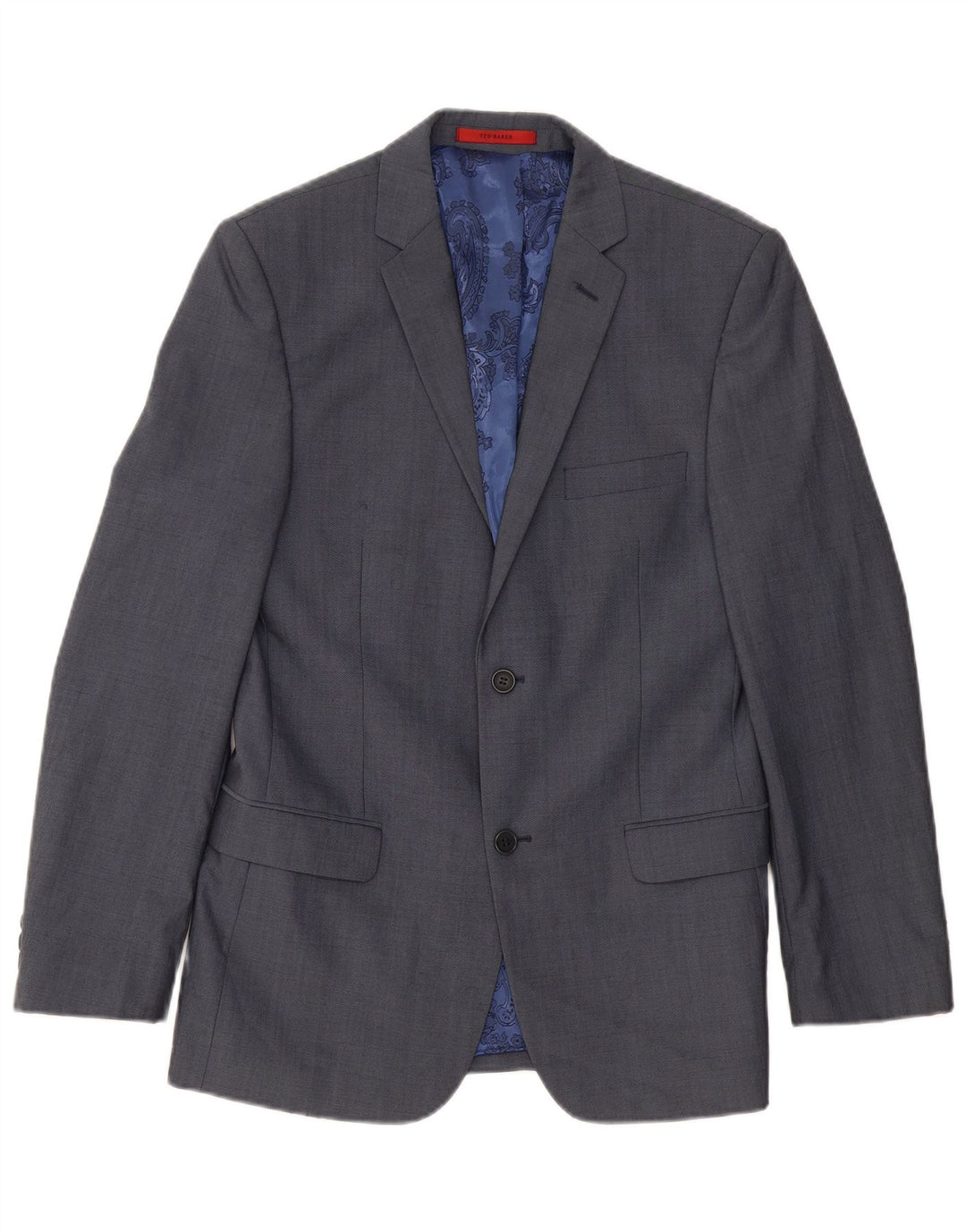 Giacca blazer da uomo a 2 bottoni Ted Baker UK 38 blu medio