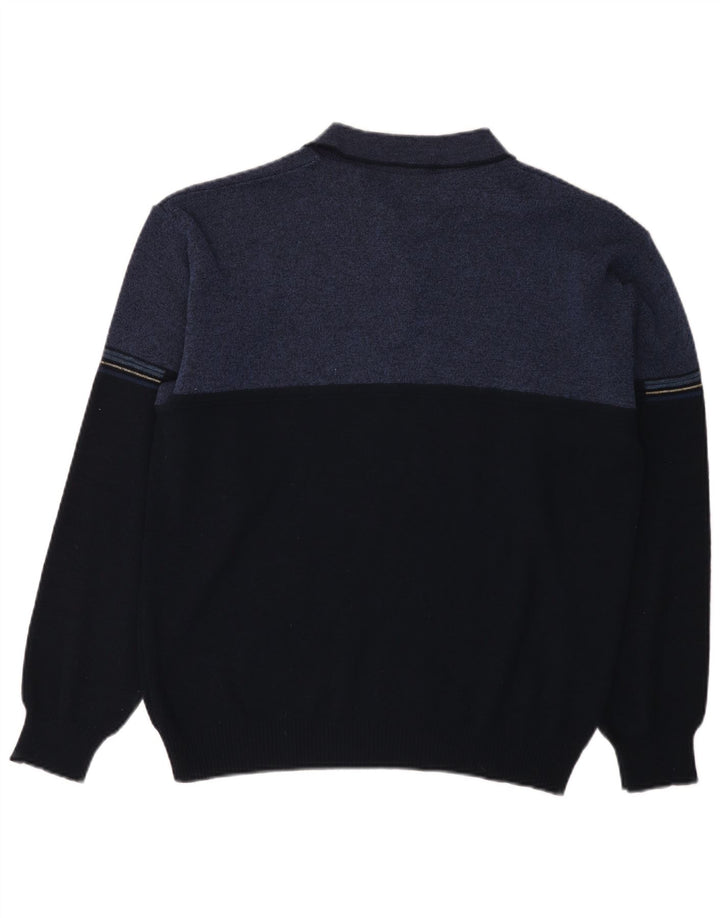 Maglione maglione collo alto da uomo Via Cortesa IT 48 blu navy medio