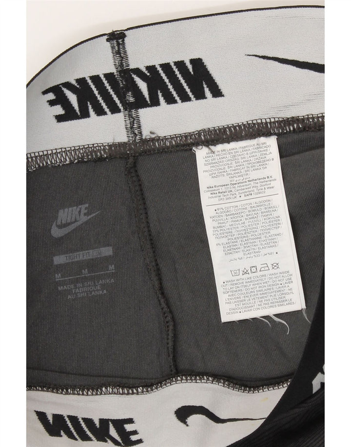 Leggings grafici Nike da donna attillati UK 12 color grigio medio