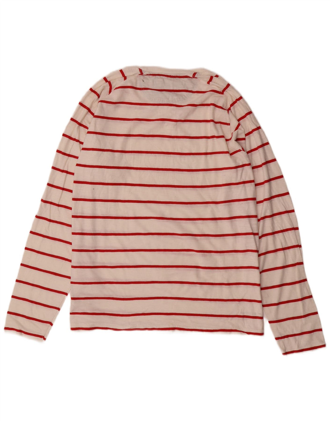 Levi's Top da uomo a maniche lunghe in cotone a righe larghe bianche