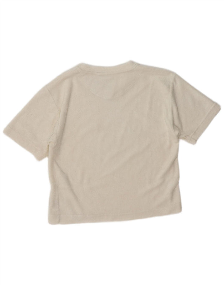 CHAMPION Womens Crop T-Shirt Top UK 14 Large White Polyester