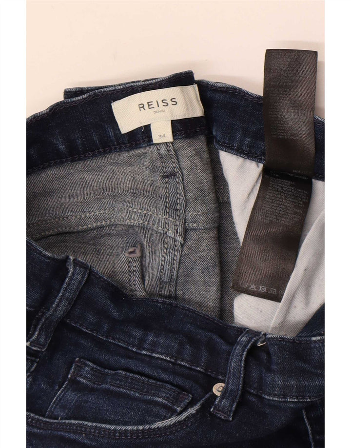 Jeans slim da uomo Reiss W34 L30 cotone blu navy