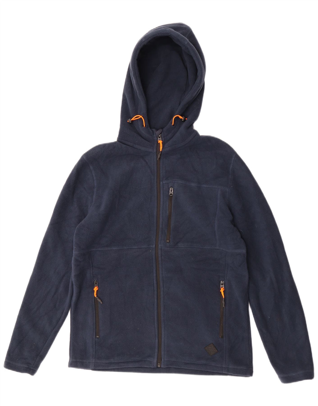 Giacca in pile con cappuccio da uomo Saltrock UK 38 poliestere medio blu navy