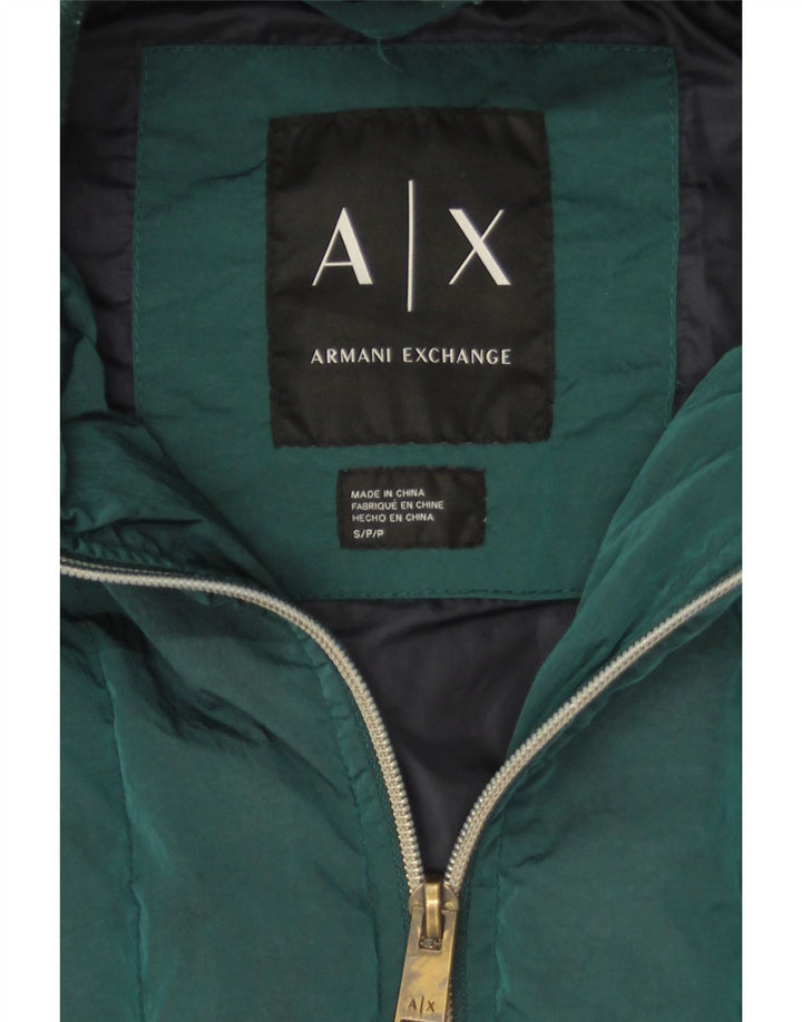 Giacca imbottita oversize con cappuccio da donna Armani Exchange UK 10 piccola verde