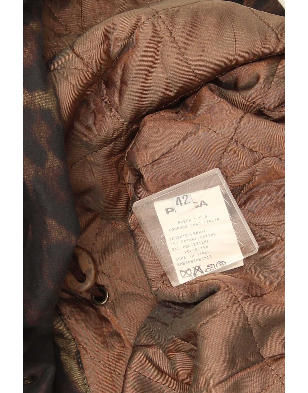 Cappotto Doppiopetto Oversize da Donna Preca IT 42 Marrone Medio Stampa Animalier