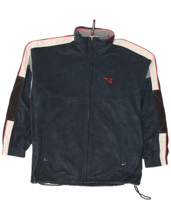 Giacca da tuta da uomo Diadora UK 42 Large Blu Navy Colourblock