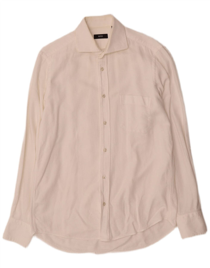 Camicia da uomo Hugo Boss taglia 38 media bianca