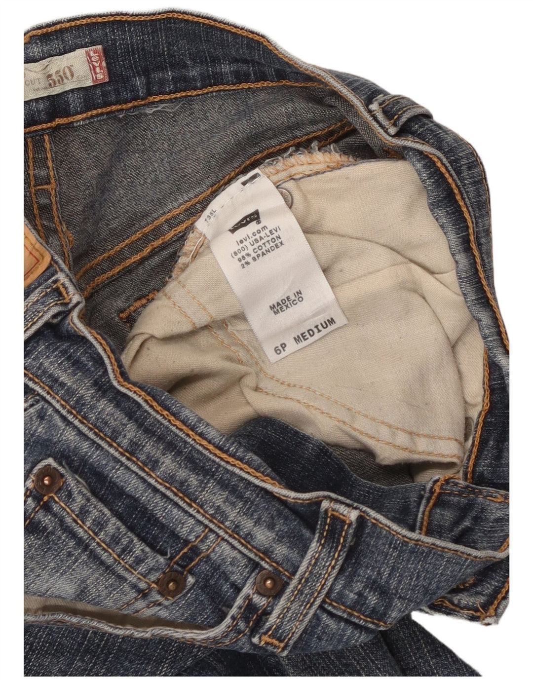 Jeans Levi's 550 Bootcut da donna US 6 medio W26 L26 cotone blu