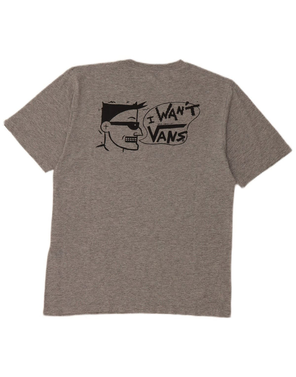 T-shirt grafica personalizzata da bambino VANS 10-11 anni grigio medio chiazzato