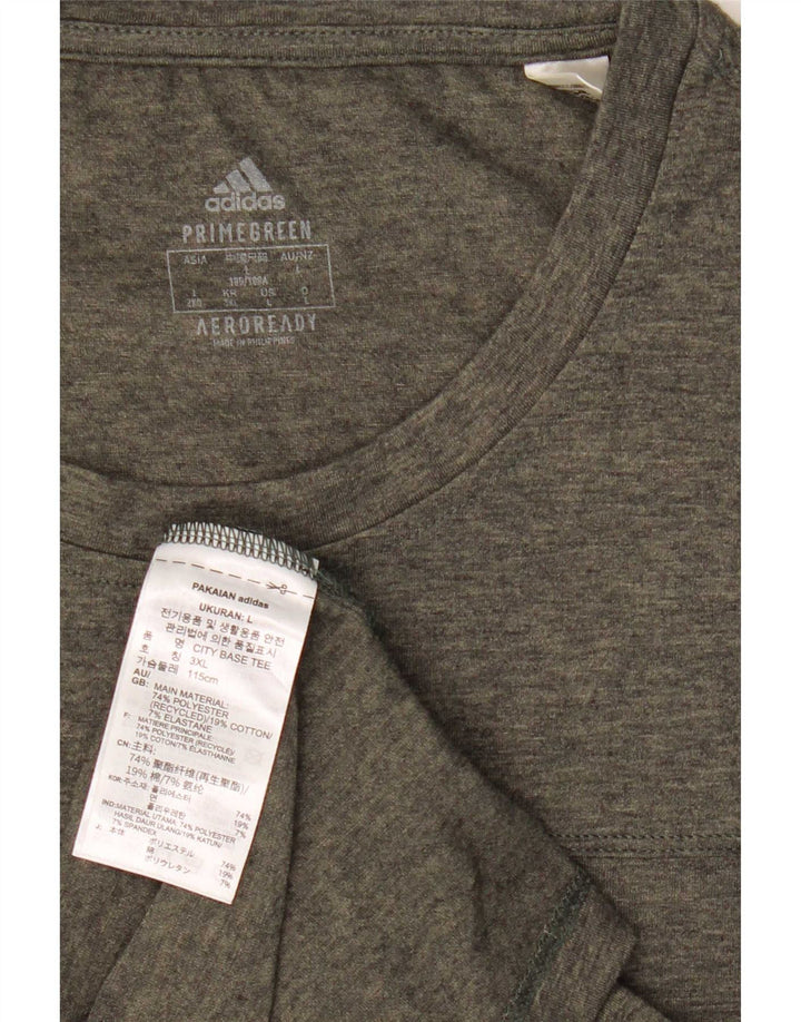 T-shirt Adidas Aeroready da uomo, grande, in poliestere grigio
