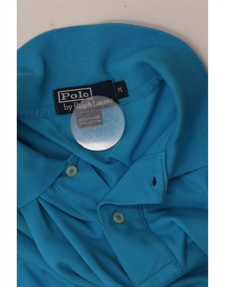 Polo Ralph Lauren da uomo in cotone blu medio