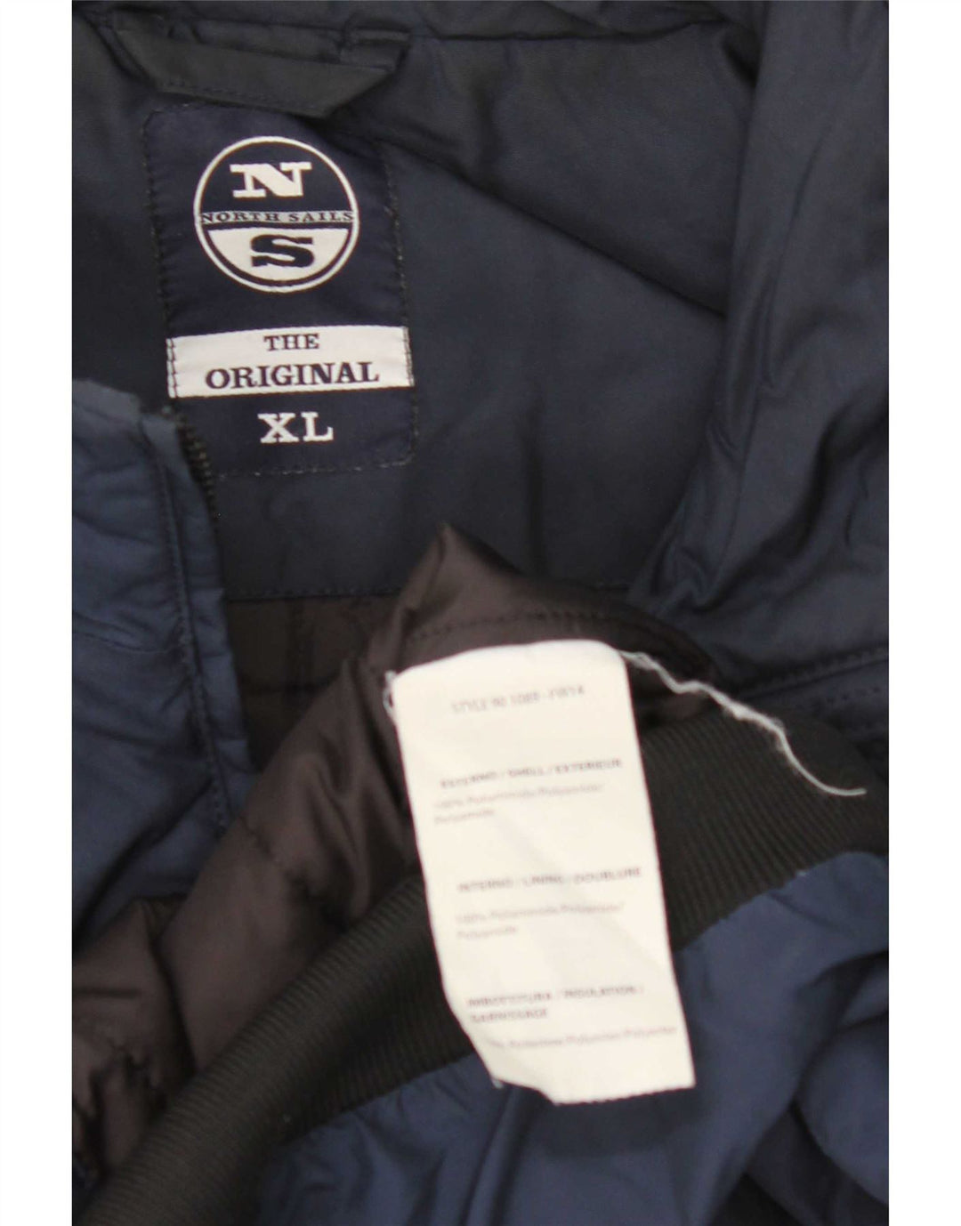 Giubbotto bomber da uomo North Sails UK 42 XL Blu navy color block in poliammide
