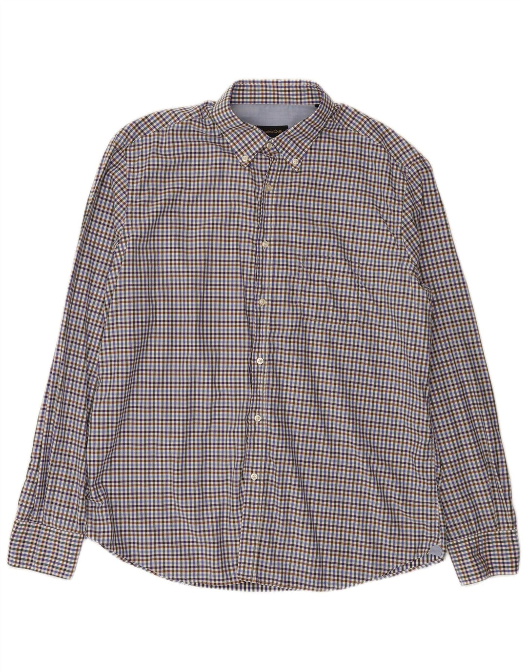 MASSIMO DUTTI Mens Shirt 2XL Multicoloured Gingham