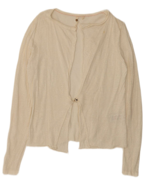 Maglione cardigan da donna White Stuff UK 12 Medium Off Lino