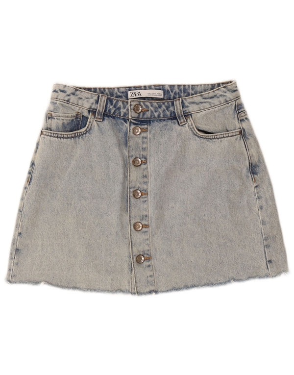 Gonna di jeans Zara da donna piccola W26 in cotone blu