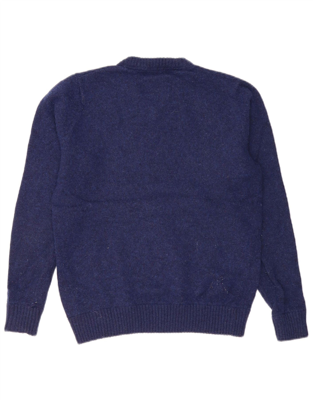 Crew Clothing Maglione da uomo con scollo a V piccolo in lana d'agnello blu navy