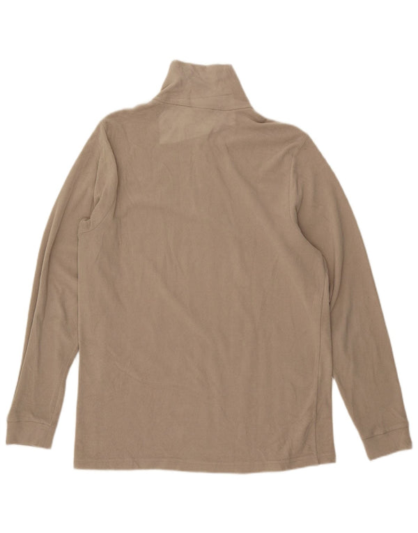 Maglione in pile da uomo con zip e collo LOTTO beige medio