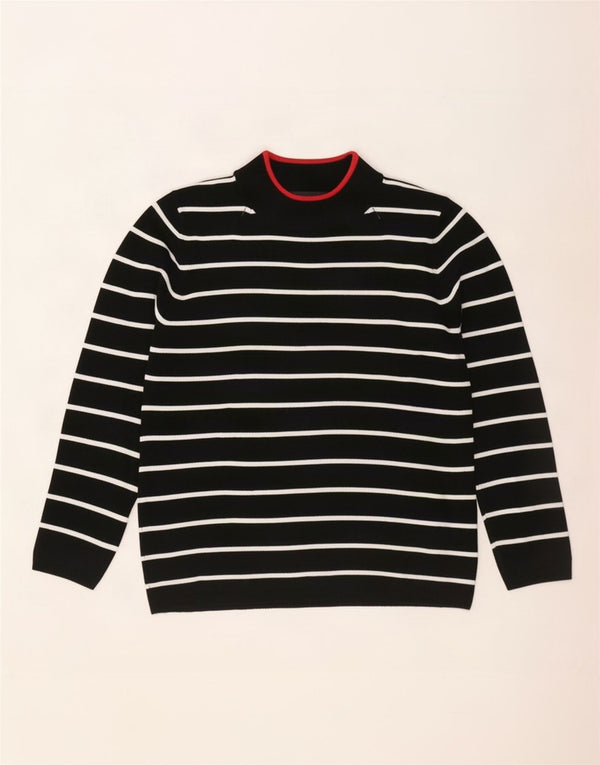 Maglione maglione a collo alto da donna Marks & Spencer UK 14 medio nero