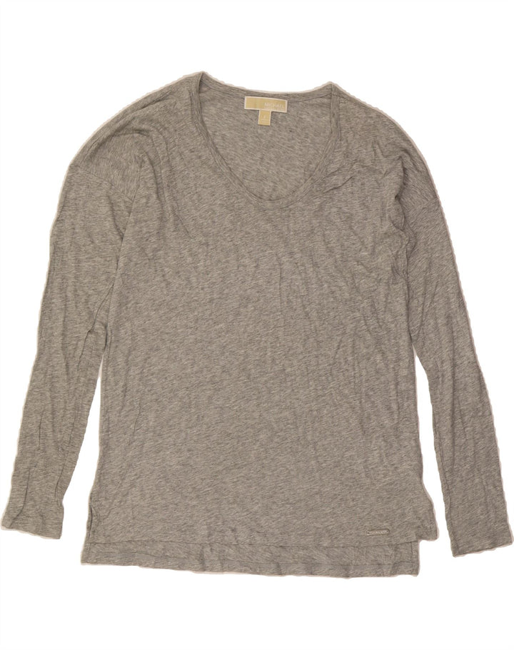 MICHAEL KORS Womens Top Long Sleeve UK 10 Small Grey Cotton Vintage Michael Kors and Second-Hand Michael Kors from Messina Hembry 