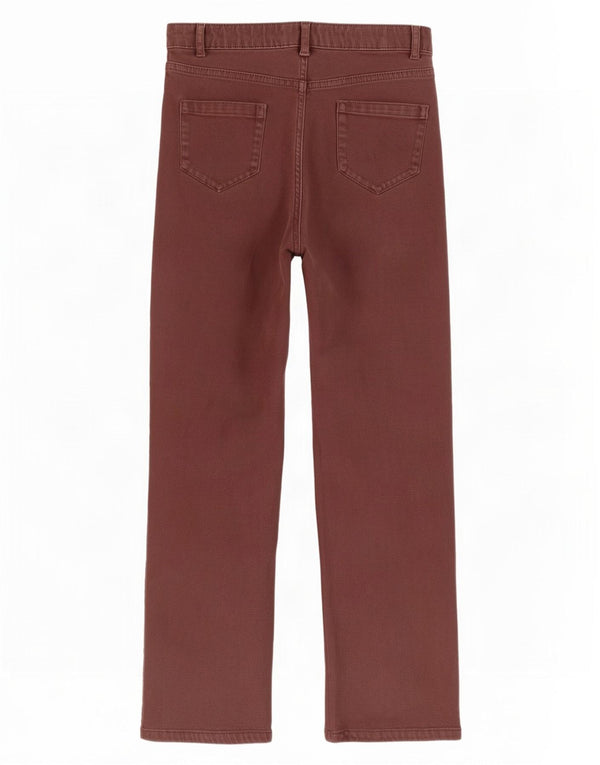 Pantaloni casual dritti da donna Marks & Spencer UK 10 Small W28 L27 Marrone