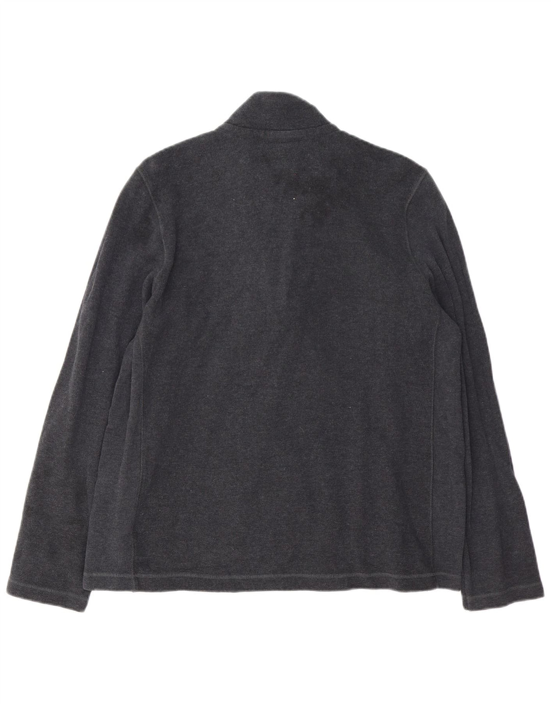 JACK & JONES Maglione da uomo con zip e collo XL in cotone grigio